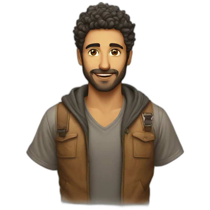 Man with a Simorgh T-shirt  emoji