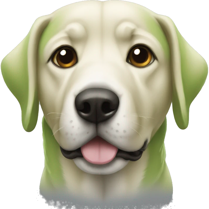 Perro verde emoji