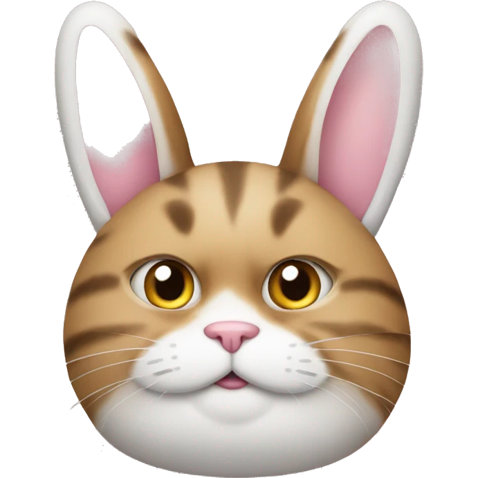 Fat cat in a bunny costume emoji