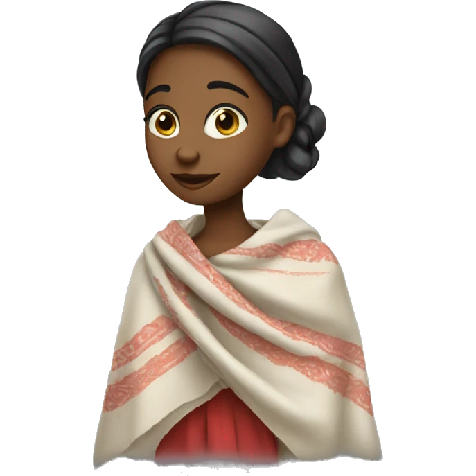 girl with shawl emoji