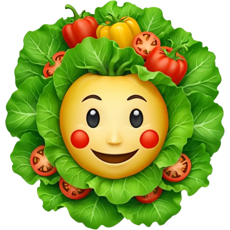 salad with face emoji