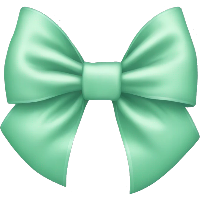 Pastel green bow emoji