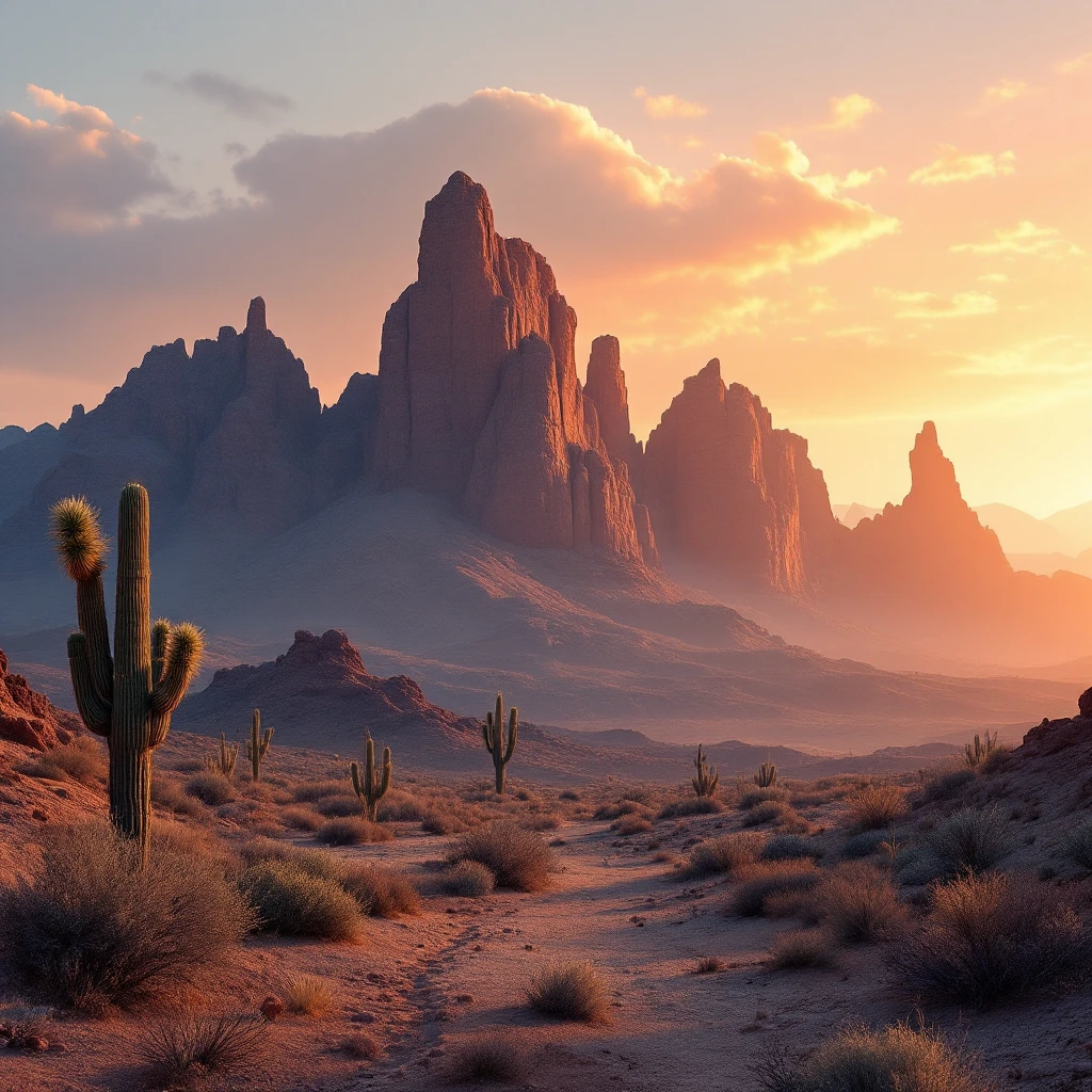 A modern desert mountain, wallpaper, modern emoji