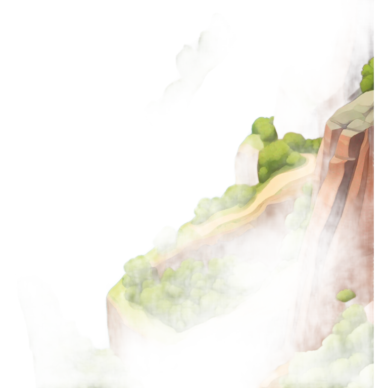 Zion National Park, the Narrows, isometric view  emoji