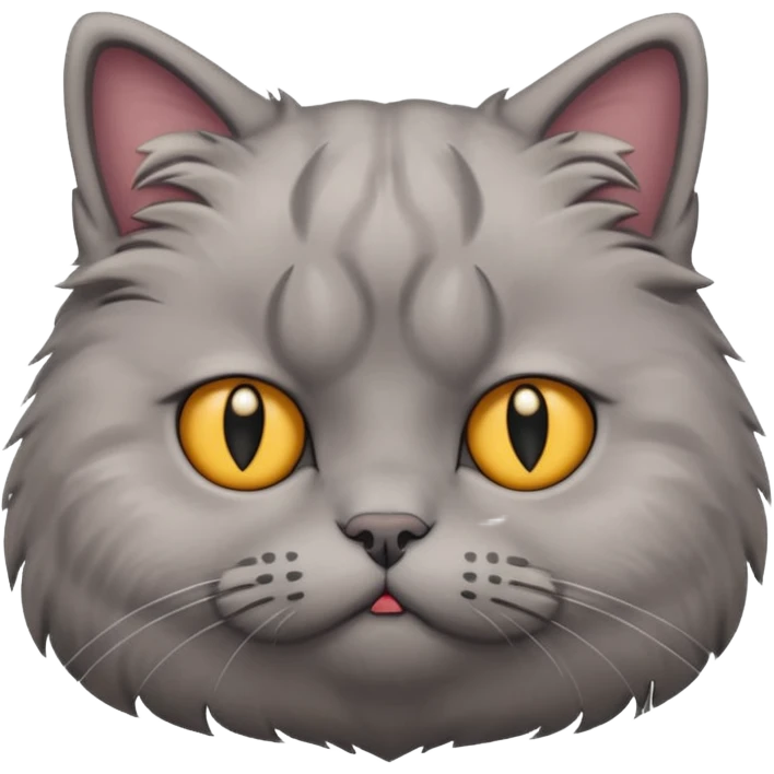 sad gray scottish cat emoji