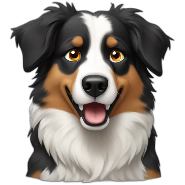 Very Angry Australian Shepherd. emoji