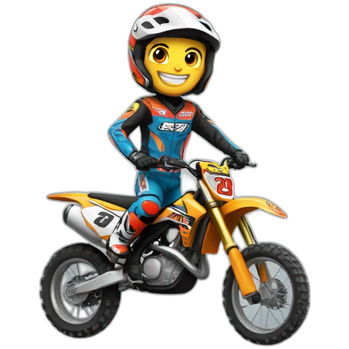 Motocross rider emoji