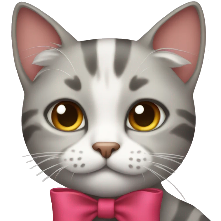 Cat with bow emoji