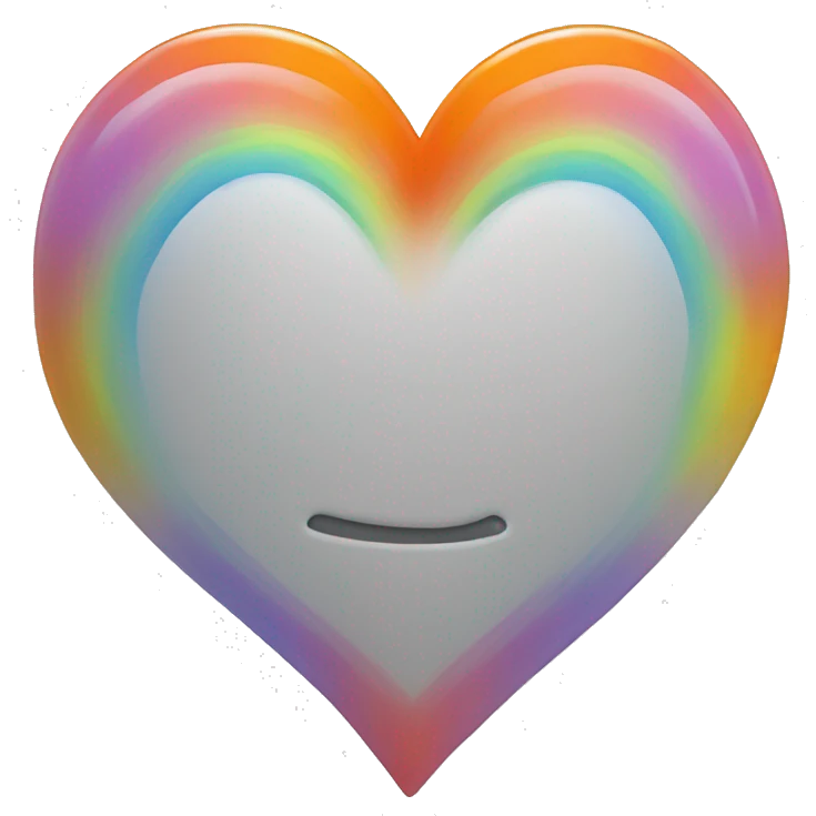 rainbow heart with an orange halo emoji