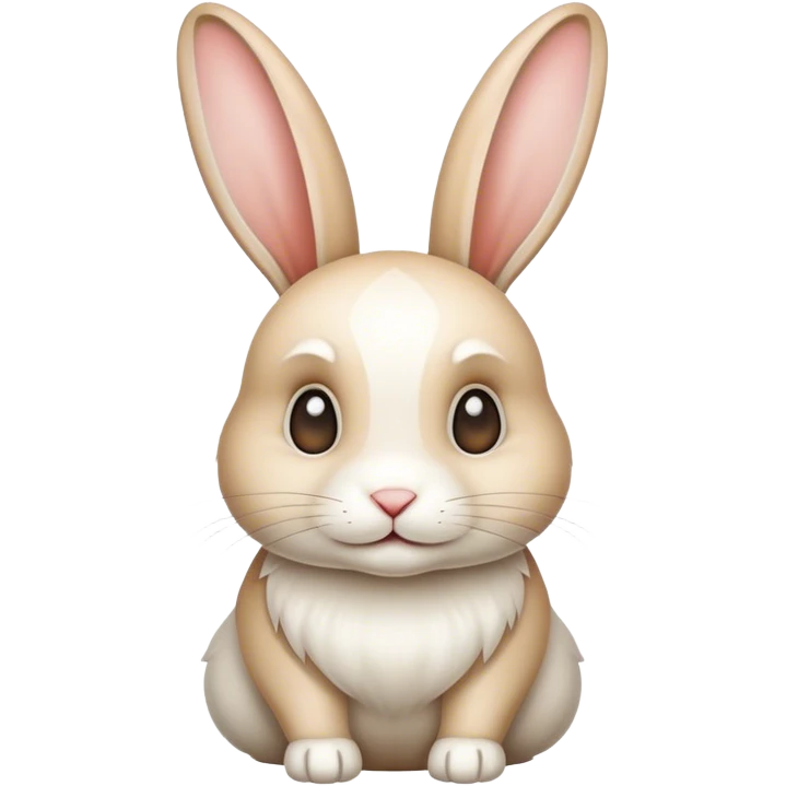 Lapin bélier beige blanc emoji
