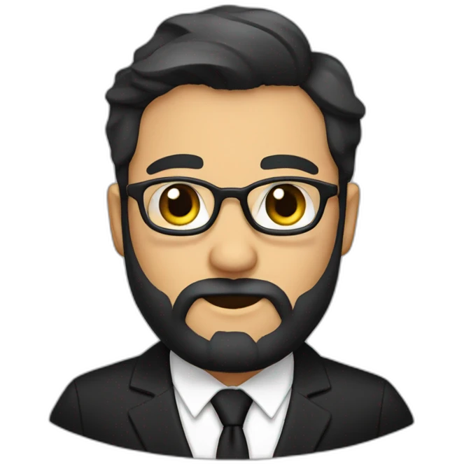 bearded freremason wearing black suit emoji
