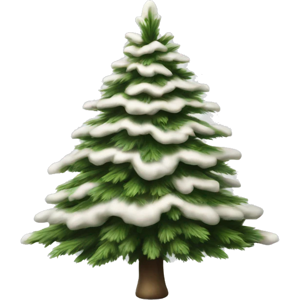Realistic isolated off white fir christmas tree   emoji