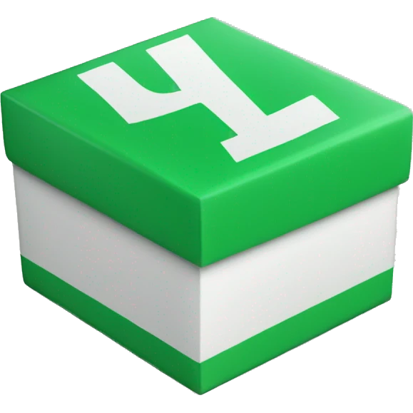 A white letter W in a green box emoji