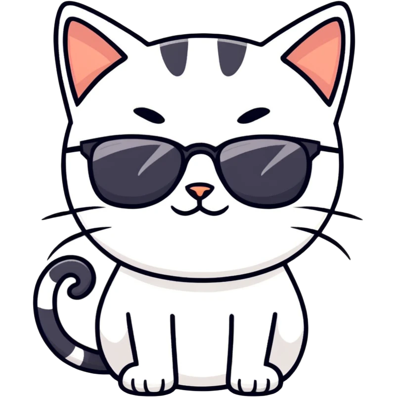Cat with sunglasses emoji