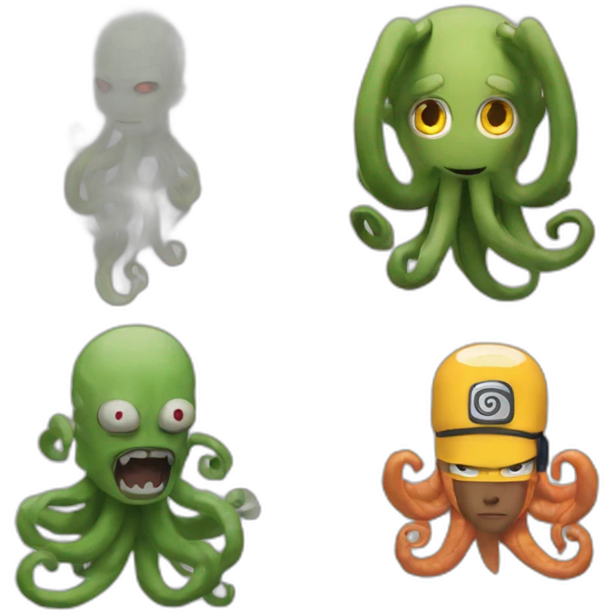 la fusion entre un kraken et naruto emoji