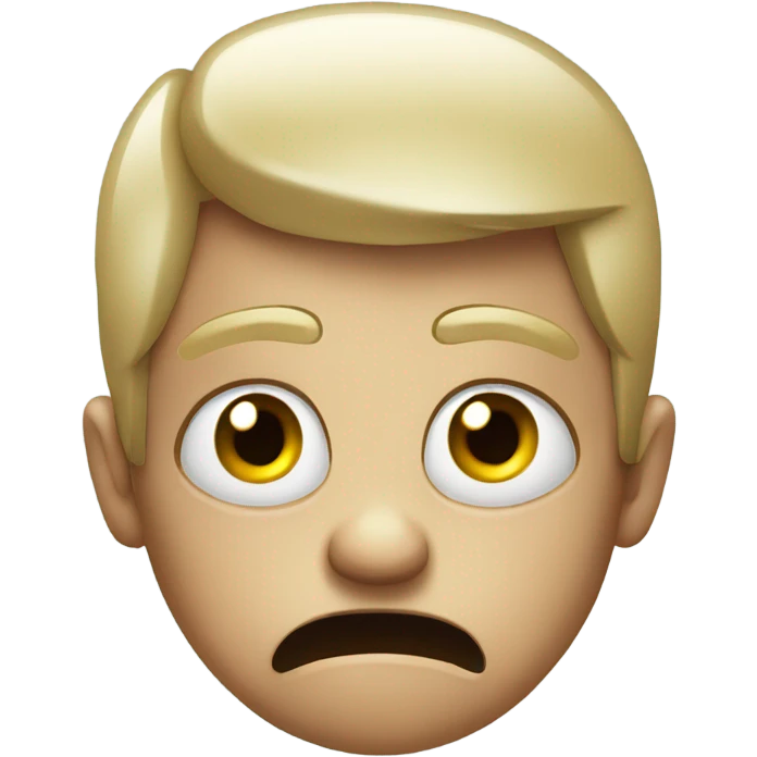 Confused angry face emoji
