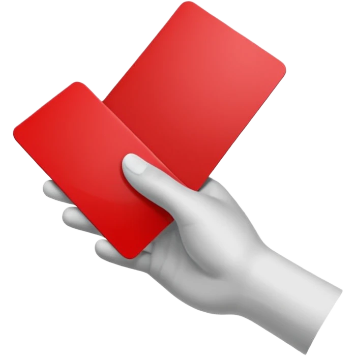 hand red card (#00A3E0) and red (#F9423A) emoji