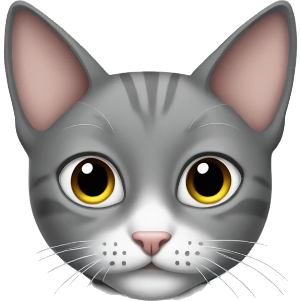 Grey cat sfinks  emoji