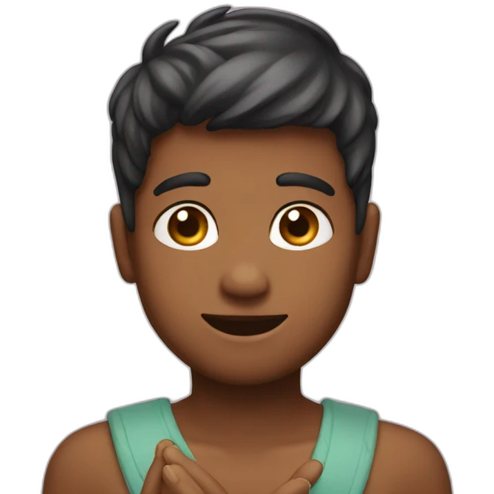 Namaste emoji boy emoji