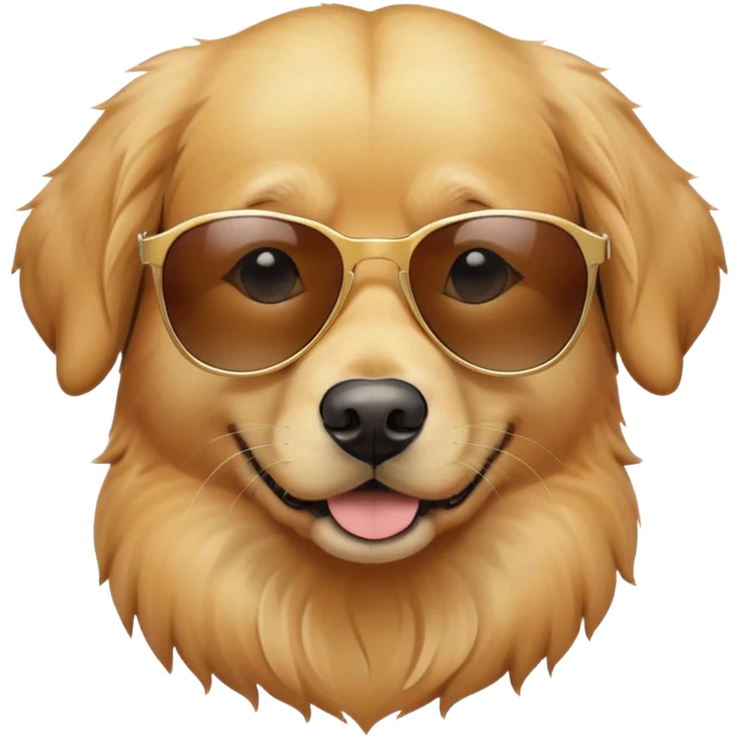 Golden retriver with sunglases emoji