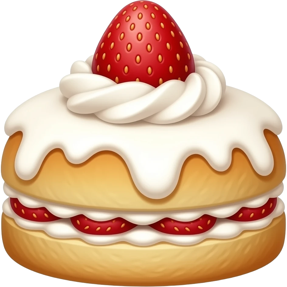 strawberry shortcake on a biscuit emoji