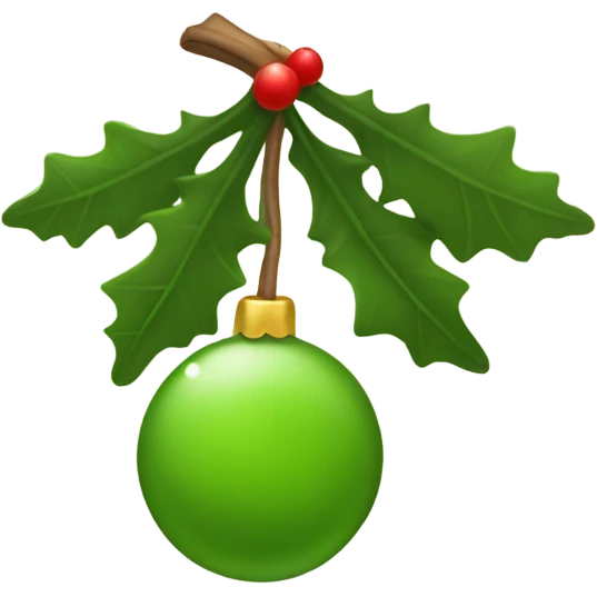 mistletoe cute emoji