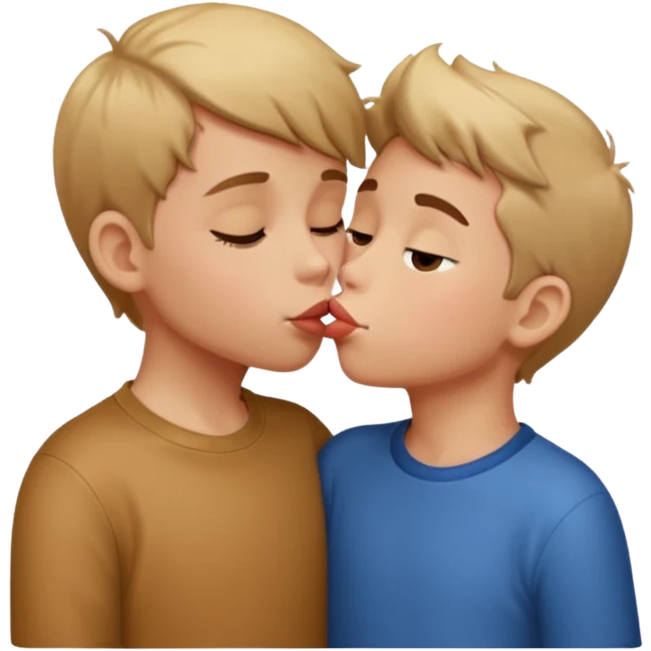 boy giving a kiss emoji
