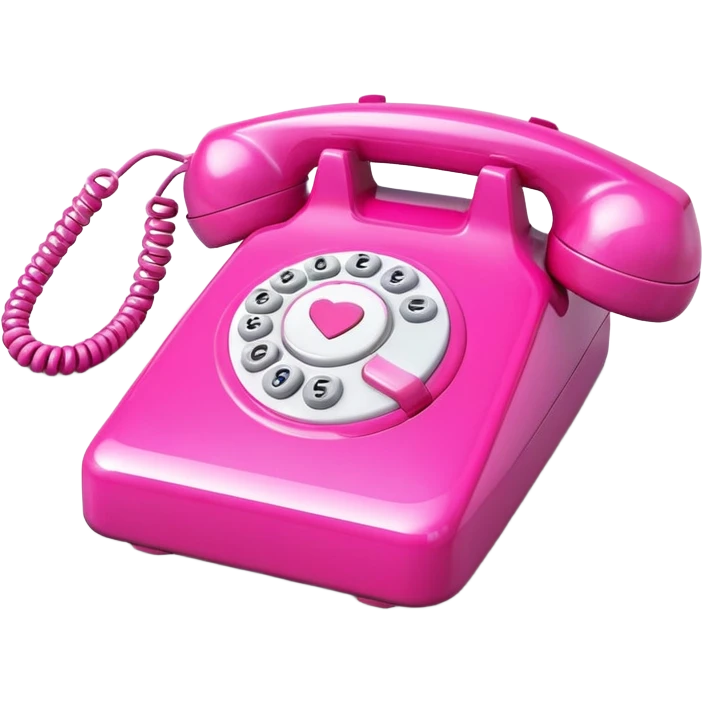 Pink phone emoji