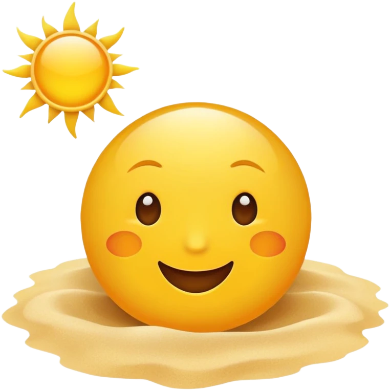 Beach sun emoji