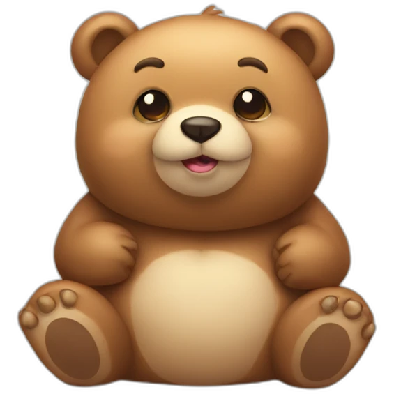 Cute little Chubby Bear  emoji