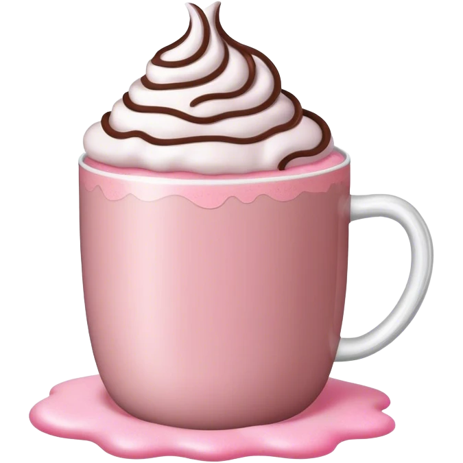 Hot chocolate pink emoji