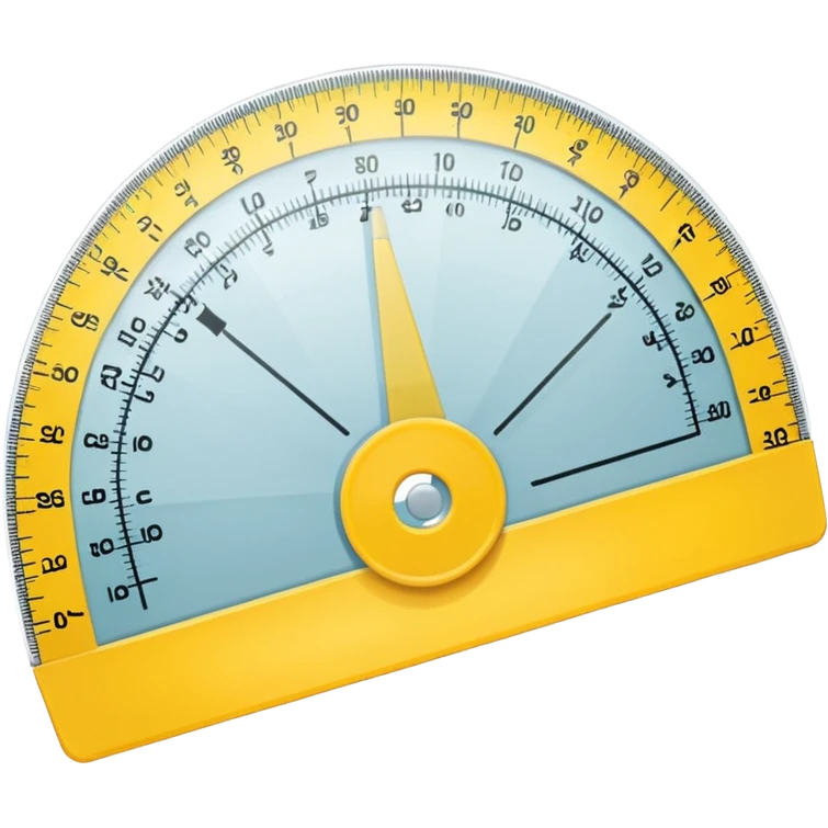 "📏" This emoji is for ruler. Then make an emoji for protractor. Which is real emoji type like the given emoji and same color....make emoji not imaje emoji