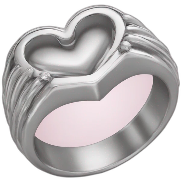 Bague dans un coeur emoji