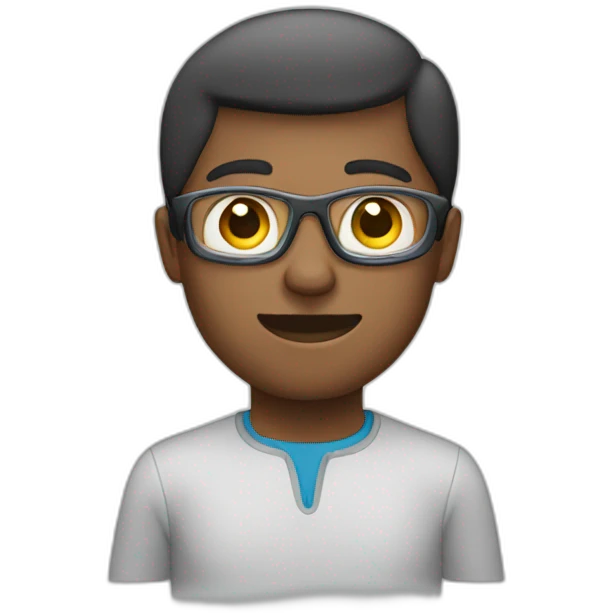 A person wearing a vision pro emoji