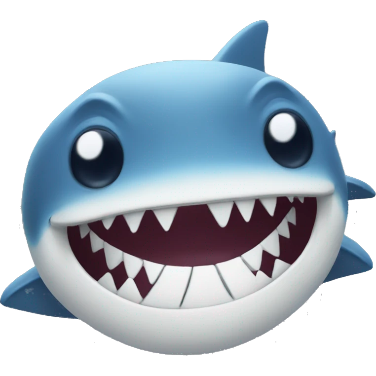 blue shark smile emoji