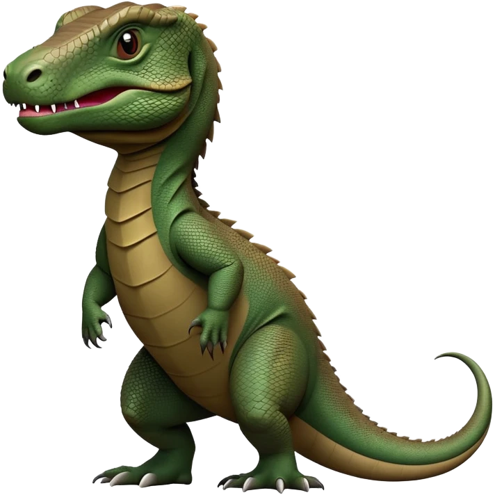 cinematic-komodo-dragon-realistic-full-body-standing-emoji,-massive-scaled-body-poised-with-quiet-power,-rough-textured-skin-dark-green-and-brown,-head-tilted-dramatically,-long-forked-tongue-flicking-out,-simplified-yet-realistic-focused-features,-highly-detailed,-glowing-with-an-almost-sarcastic-glow

 emoji