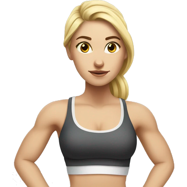 strong gorgeous white girl working out emoji