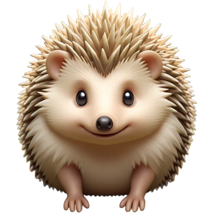 Cinematic Adorably Cute Hedgehog Portrait Emoji, Poised with a round, spiky yet cuddly body and bright, curious eyes peeking from beneath a soft array of quills, Simplified yet irresistibly adorable features, highly detailed, glowing with a warm, gentle forest glow, high shine, lively and endearing, stylized with an air of woodland cuteness, soft glowing outline, capturing the essence of a playful hedgehog that appears ready to scurry out of the screen with delightful charm! emoji