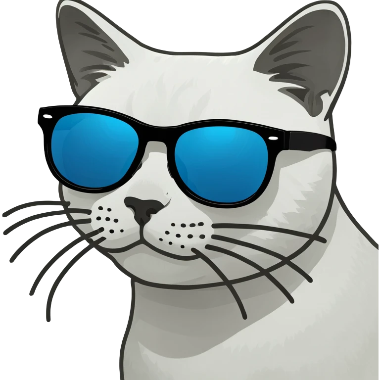 Cat with sunglasses emoji