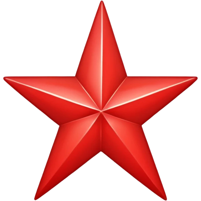 a twelve point star with slightly rounded borders, red emoji