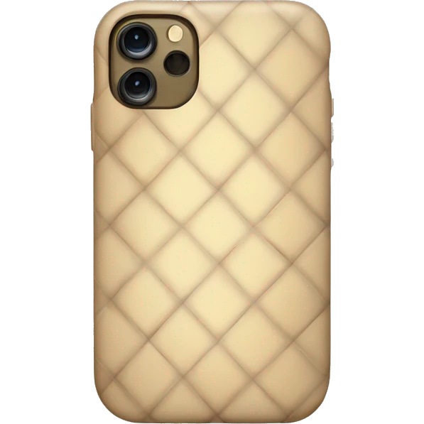 iPhone 14 with beige checkered case emoji