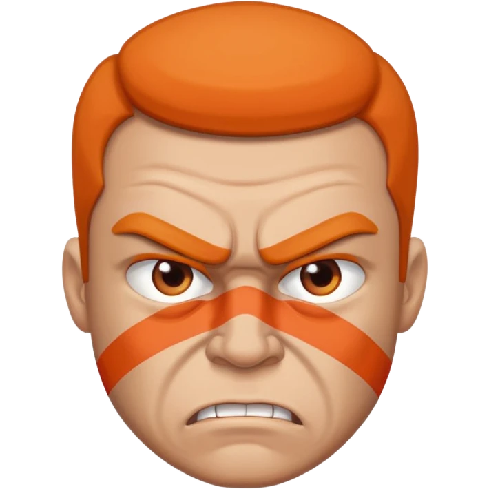 a man who is very angry at the dutch flag emoji