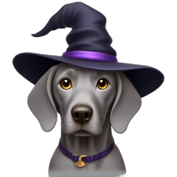 wiemaraner-witch-hat emoji