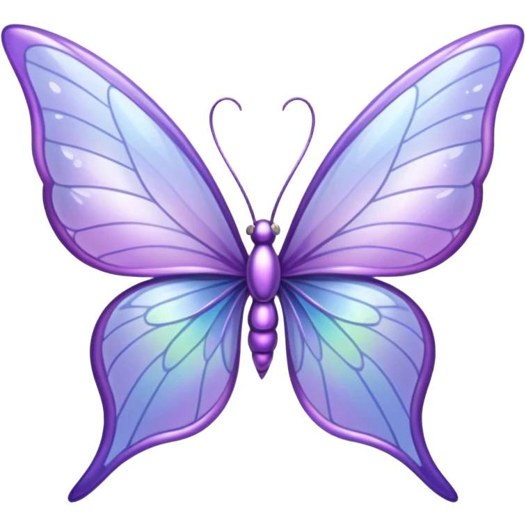 Lilac fairy wings without butterfly emoji