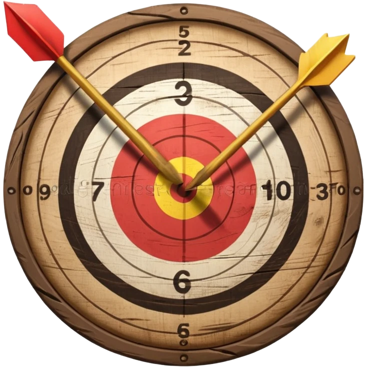 A target with an arrow in the center emoji