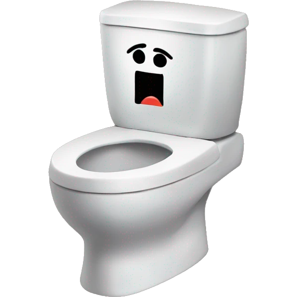 Skibidi toilet with evil head coming out of toilet emoji