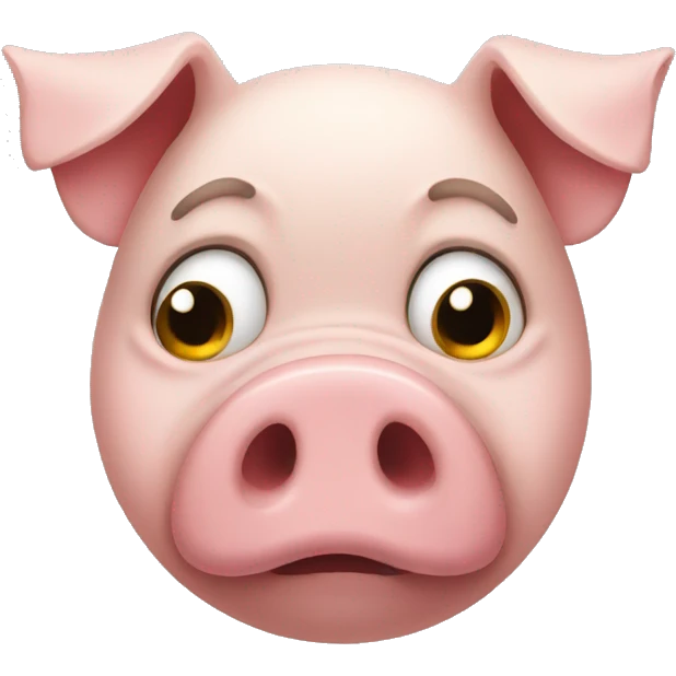Worried pig-faced emoji emoji
