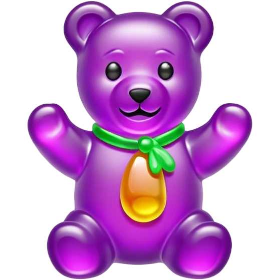 gummy bear haribo purple emoji