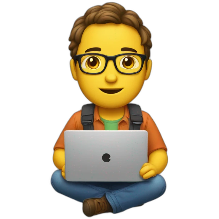 nerd-coding-on-a-laptop emoji