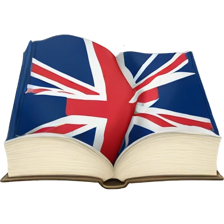book with English flag emoji